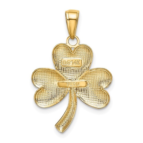 10K Gold Shamrock Charm - Picture 3 of 4